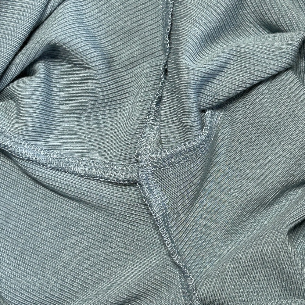 SKIMS Wide Leg Lounge Pants in Gray and Teal Blue - Picture 8 of 15